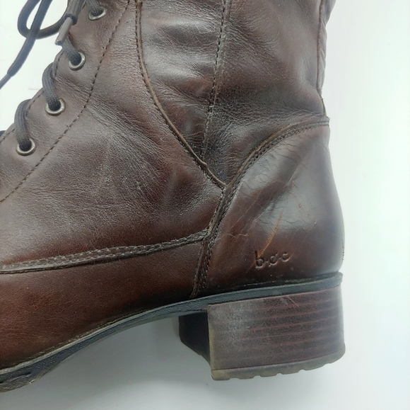 Leather Brown knee high boots 9.5